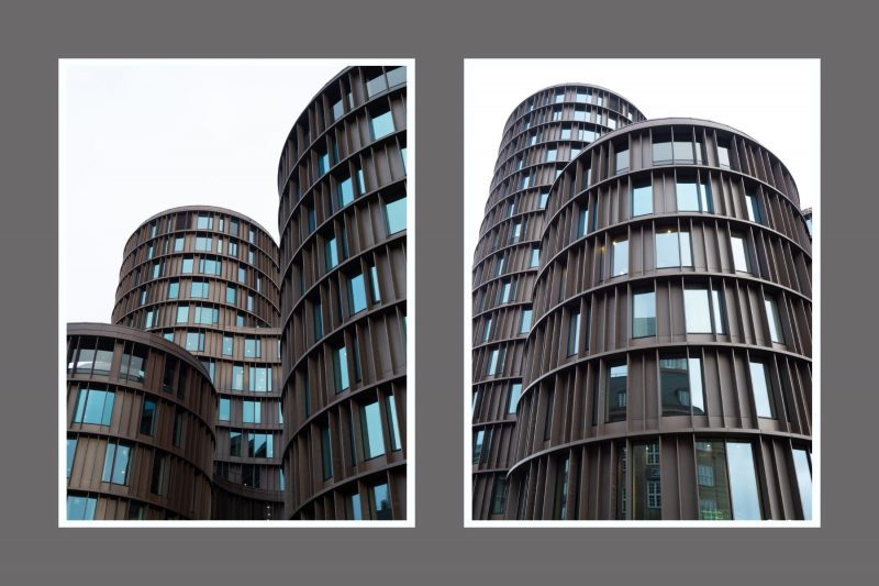 Axel Building Copper and Blue Portrait Pair (Set 32)