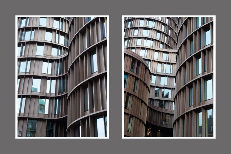 Axel Building Copper and Blue Portrait Pair (Set 35)