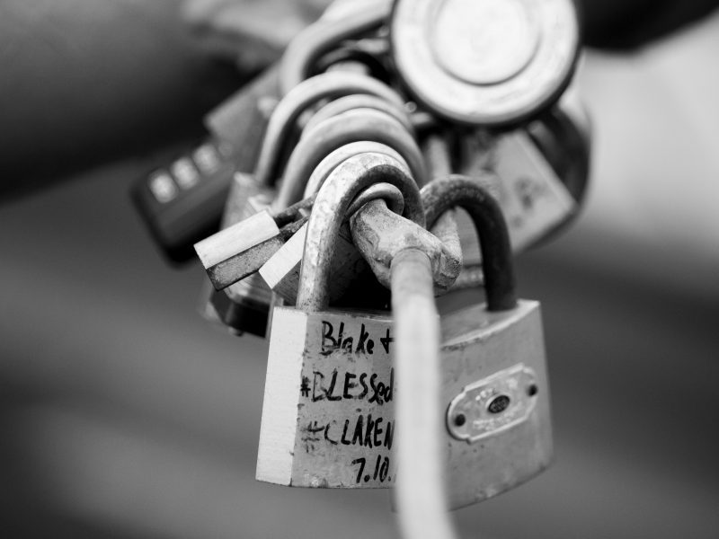 Therapy Room: Padlocks Black and White (Print 7)