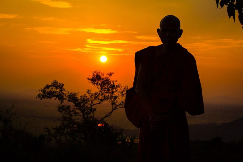 Monk Silhouette Orange (Print 70)