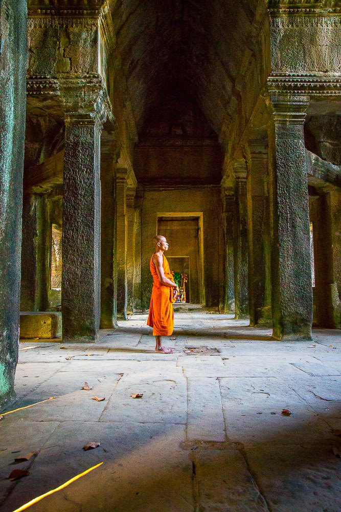 Single Monk In The Shadows (Print 73)