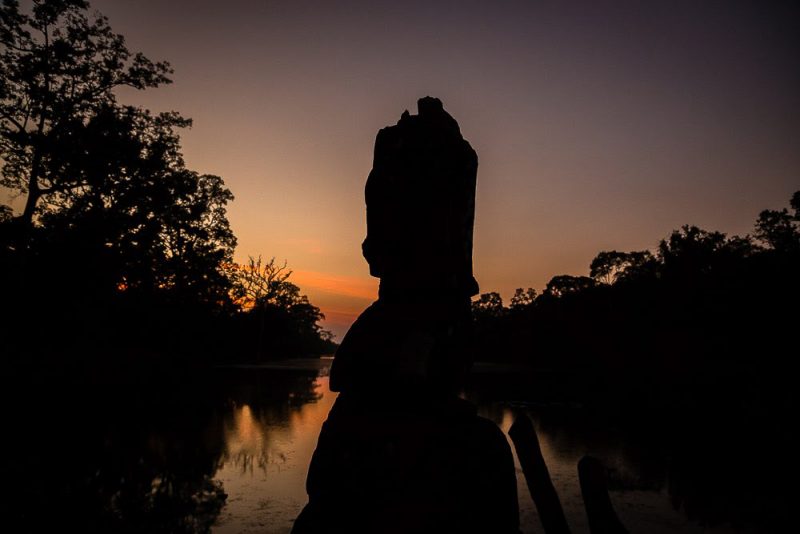 Bayon Temple Bridge At Sunset (Print 78)