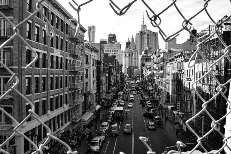 New York through a hole in the fence