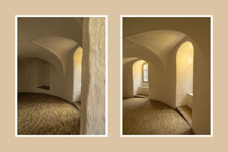 Cream / Pale Yellow Round Tower Pair (Set 37)