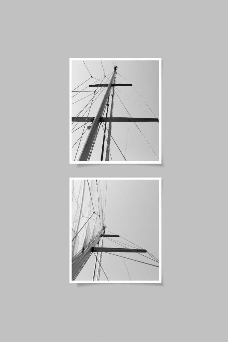 Black and White Sails Pair Square (Set 27)