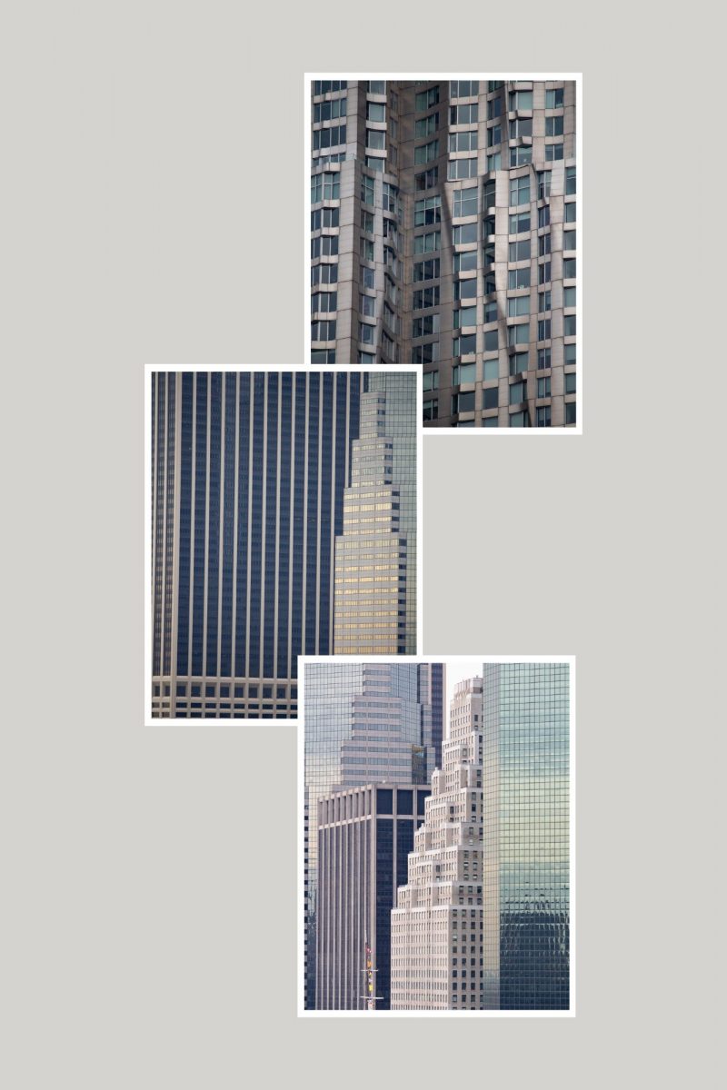 Silver and Blue Skyscraper Triplet (Set 41)
