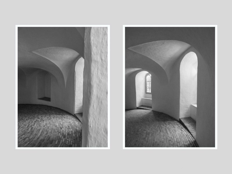 Black and White Round Tower Pair (Set 37)