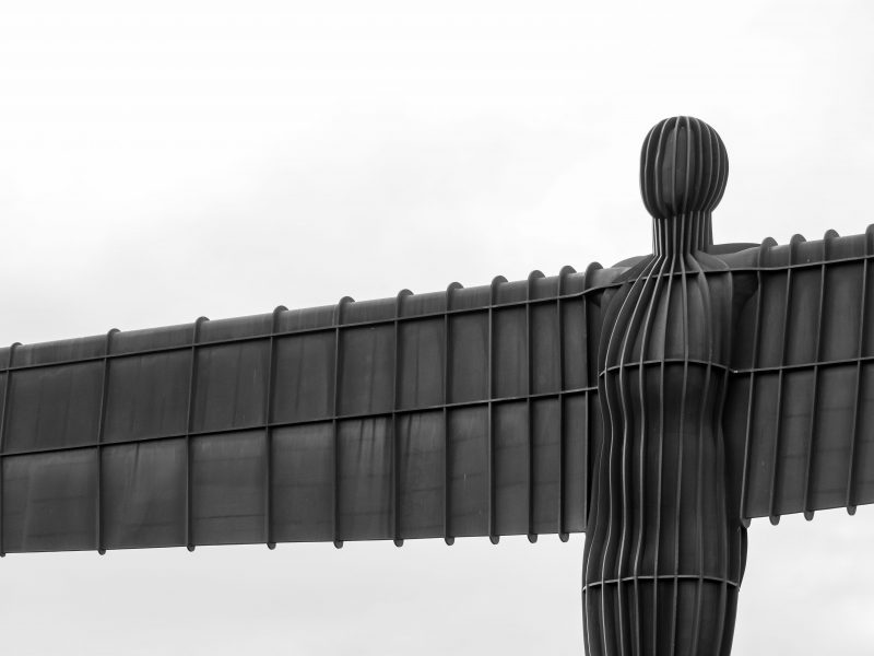 Angel of the North Left Wing Black & White (Print 369)