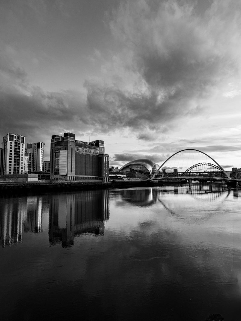 Newcastle Quayside Black & White - Portrait (Print 385)